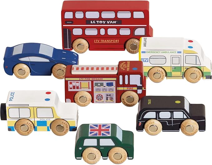 London Car Set Premium Wooden Toys